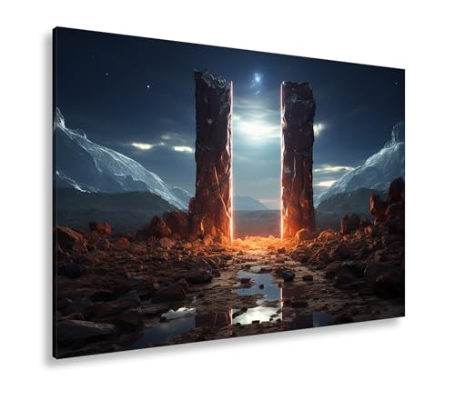 Impression d'art XXL sur châssis de la porte lumineuse