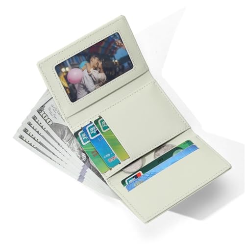 Cartoon Cute Cat Wallet Small Fresh Three Folding Multi-Card Card Holder Wallet(Green) 7