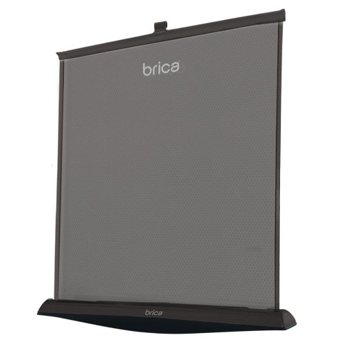 Image of Munchkin Brica Smart Window Shade Rolls Up and Down with Window, Helps Block UVA/UVB Rays, Black