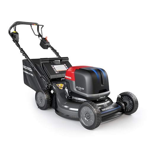 Honda HRC-BE 21-Inch Walk Behind 12 AH Battery Powered Lawn Mower with 2 Battery Bays, Variable Speed Self Propelled Lawn Mower with 2.5 Bushel Capacity, Easy-Off Grass Bag (HRX217YXBEXA6)
