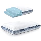 MASTERY MART Gel Memory Foam Comfortable Sleeping Pillow Premium Firm Solid Cervical Cooling Ventila