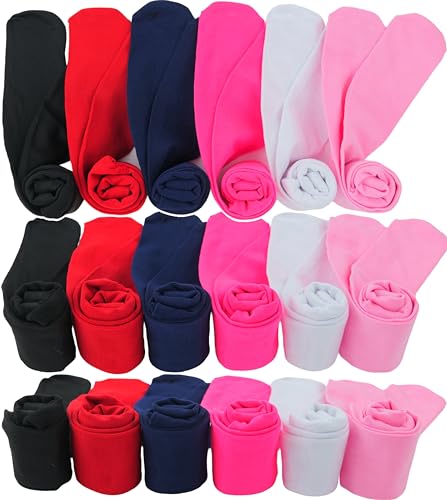 ToBeInStyle Girls' 6 Pack Warm Assorted Acrylic Blend Full Footed Winter Tights4