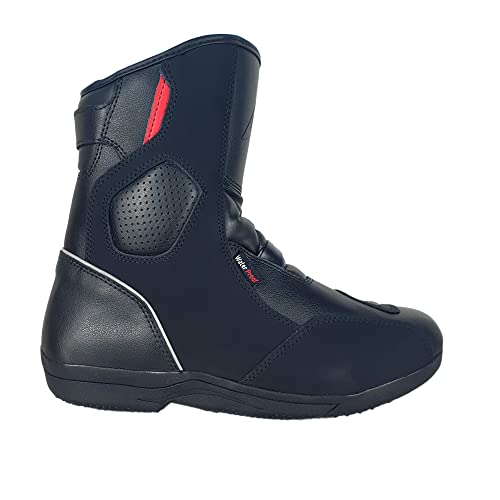 Bohmberg VIGIL Botas de moto para hombre, resistentes al agua, con protectores reforzados, Negro , 42 EU Cover