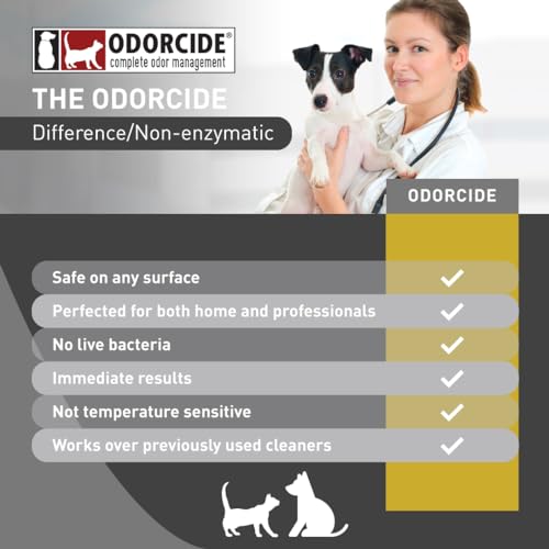 Image of Odorcide K.O.E. Apricot Odor Eliminator Concentrate for Strong Odor for Cages, Runs & More - Home & Kennel w /Safe, Non-Enzymatic Formula - 128 oz