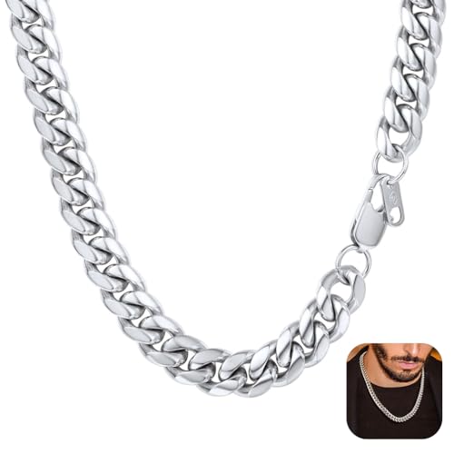 PROSTEEL Panzerkette 10mm breit Herren Halskette Edelstahl Schwer...