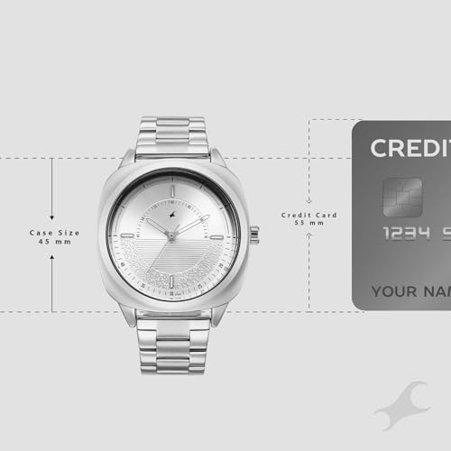 Image of Fastrack Stunners X Quartz Analog with Silver Dial Steel Stainless Steel Strap Watch for Men - 38161SM02