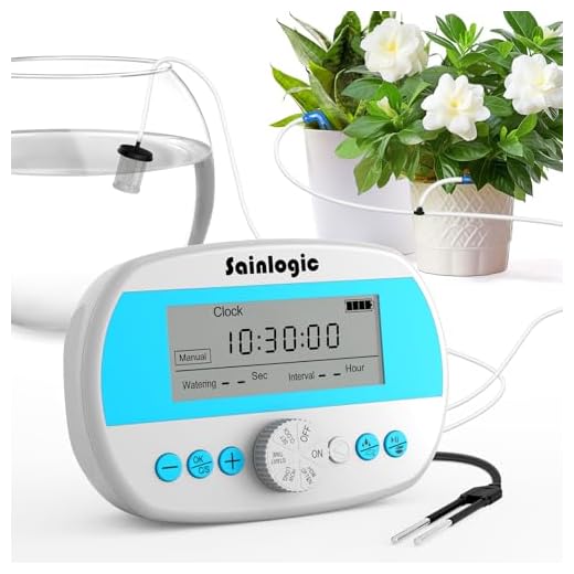 Sainlogic Automatic Plant Waterer for 15 Potted Plants, Smart Self Watering System with Humidity Monitor Display,Deep Root Irrigation, IP64 Programmable Timer for Vacation, Travel, Indoor Garden