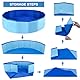 Faltbarer Hundepool, 60 x 20 cm Hundeplanschbecken, PVC Faltbares Haustier Hund Planschbecken, Blau Tragbares Schwimmbad für Haustiere Hund Schwimmbad für Indoor Outdoor