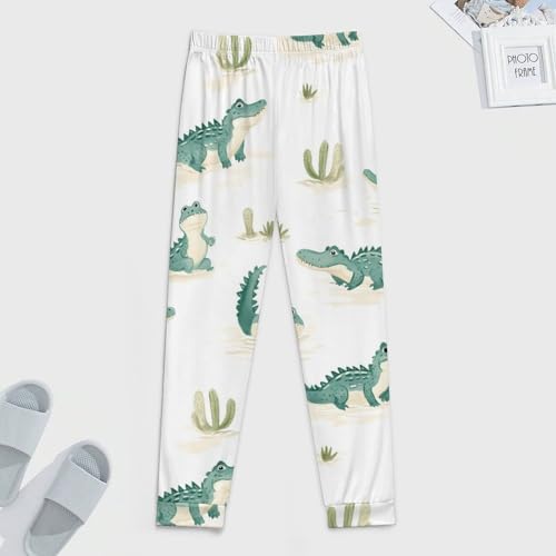 Cartoon Alligators Men's Pajama Bottoms Sleep Lounge Soft Comfy Pants Sleepwear4