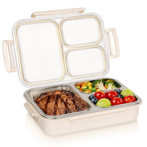 Stainless Steel Bento Box with 3 Compartments