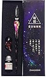 Crystal Glass Dip Pen Glass Signature Pen, Elegant Ink Drawing Pens,Best Holiday Gift (Colorful)