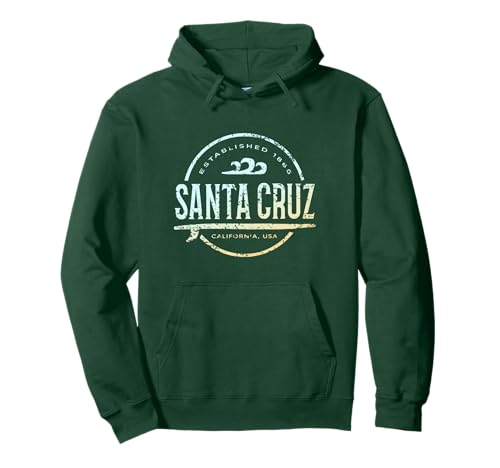 Santa Cruz - Santa Cruz California Vintage Surf retro Sudadera con Capucha