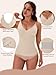 EUYZOU Womens Tummy Control Shapewear Tank Top Sexy V-Neck Lace Compression Tank Tops Body Shaper Camisole, Nude XL