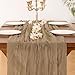 Socomi 3pcs Nude Brown Cheesecloth Table Runner Easter Spring Boho Rustic Gauze 120 inch 10FT Cheese Cloth Runner for Wedding Party Baby Shower Birthday Home Decor Holiday Decorations