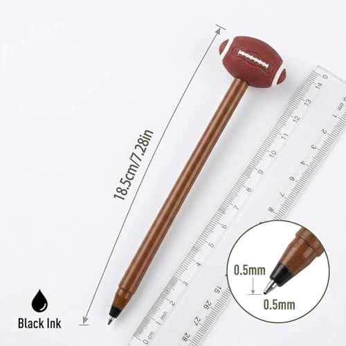 Bolígrafos gel en forma de rugby pack 30 unidades miniatura 2