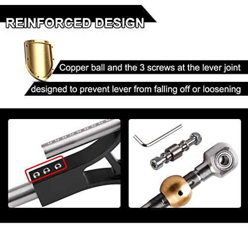 RYANSTAR Shifter Extender Adjustable Short Shifter Compatible with Ciciv CRX Del Sol Acura Integra B or D Series Engine Black - Image 5