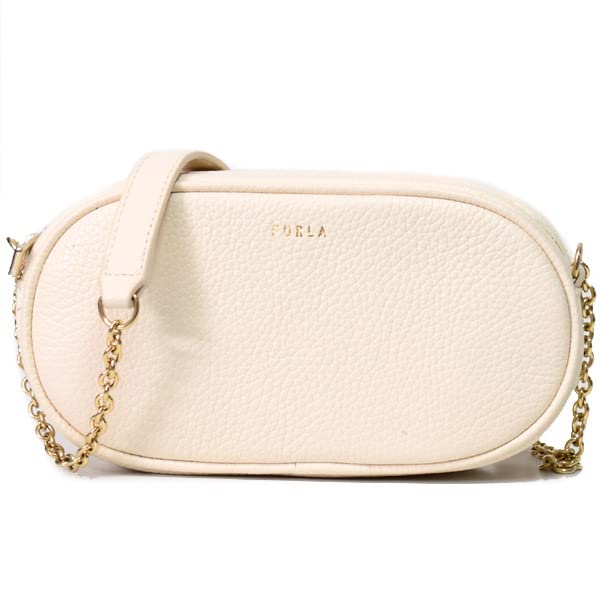 フルラチェーンショルダーバックコンパクト美品 Furla フルラ チェーンショルダー ショルダーバッグ レザー