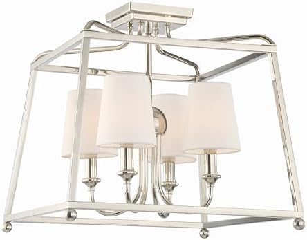 Crystorama Libby Langdon Sylvan 4 Light Polished Nickel Semi Flush Mount