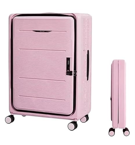 Luggage Travel Gear Foldable Suitcases Adjustable Trolley Carry On Luggage Front Open Suitcase(E,24 in)
