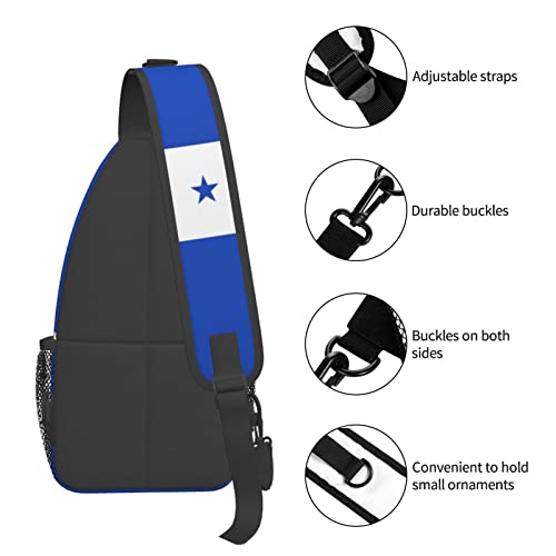 Mochila bandolera unisex negra para uso diario miniatura 6
