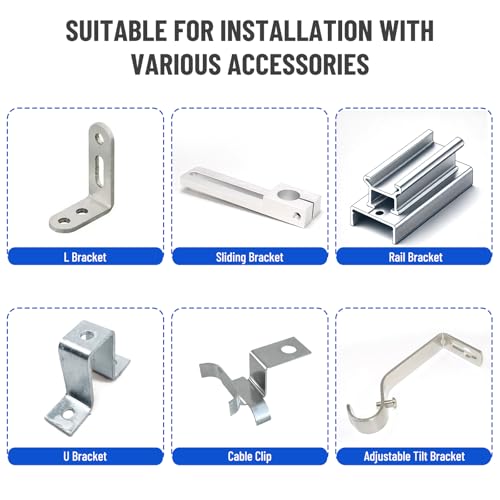 Image of 6PCS Standing Seam Roof Clamps | Metal Roof Fixing Clamp Brackets for Solar Panel Module Installation, Starlink Base, Heat Cable and Snow Guard Attachment