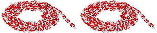 Image of Plastic Chain AK-PCS - Size 8 mm x 48 mm, Red and White (Pack of 20)