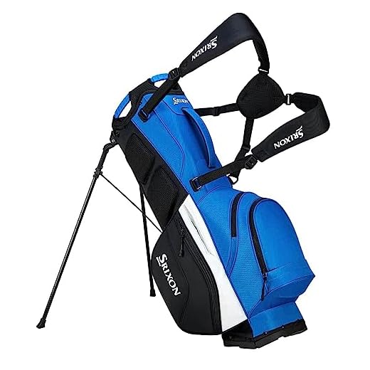 Srixon Premium Stand Golf Bag - 6 Club Divider - Zipper Pockets including Velour-lined Valuable & Water-Resistant & Insulated Pockets - Pen Holder & Cart Lock Bottom Base