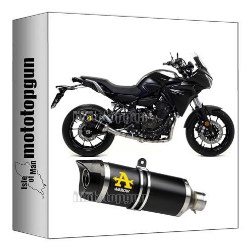 Tubo de escape Arrow Thunder homologado de aluminio negro para Yamaha Tracer 700 2020 Mototopgun