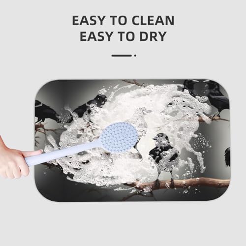 Tapis de bain en terre de diatomée noire pour une douche moderne et propre