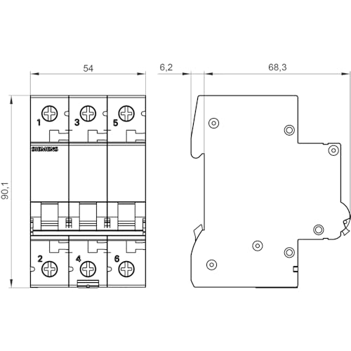 AUT.MAGNETOT.400V 6kA 3P C 63A