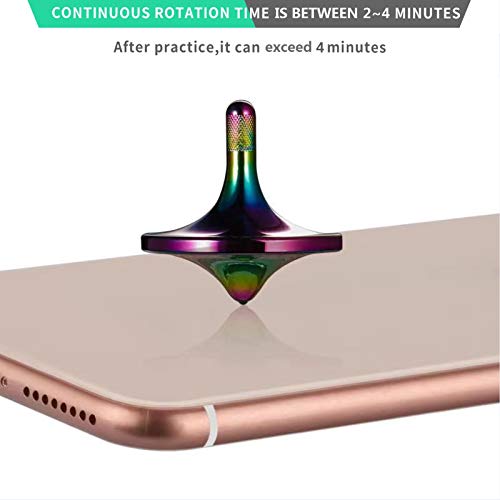 Image of Stainless Steel Spinning Top, Exquisite EDC Toy (Iridescent,M)