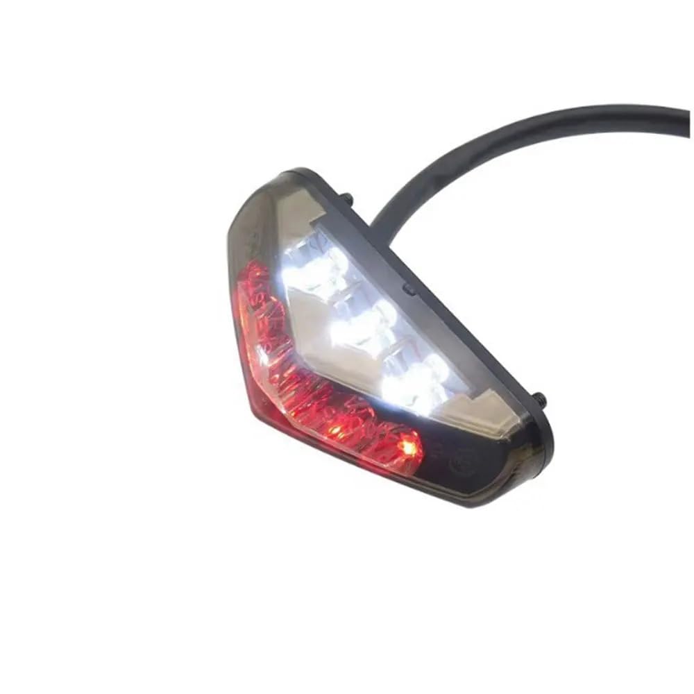 Motocyklowe światła Pasuje Do Motor Terenowy ATV Chopper Skuter Cruiser Tablica Rejestracyjna Tylne Światło Tylne Tablicy Rejestracyjnej 12V Tylne Światło Hamowania(1pcs Smoked MTWD01)