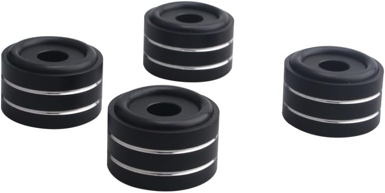 4Pcs Aluminum Speaker Box Spikes Stand Feet Pad Amplifier DAC Decoder Audio Computer Rubber Buffer Floor Foot Nail(50mm 15mm,Silver)