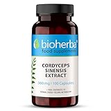 Cordyceps extracto de hongo 360 mg - 200 cápsulas para energía y apoyo inmunitario de BIOHERBA