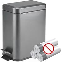 Amazon｜Homie ソフトクローズ四角形ゴミ箱 5L 袋のズレ防止クリップと