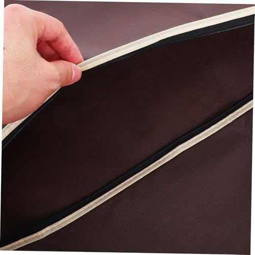 Thickened Suit Storage Bag for Travel Dustproof Garment Cover Portable Hanging Clothing Organizer Waterproof Oxford Fabric Size (Coffee)3
