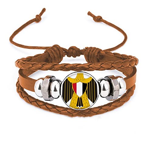 Bracelet en cuir Égypte gravé, le cadeau mémorable pour passionné