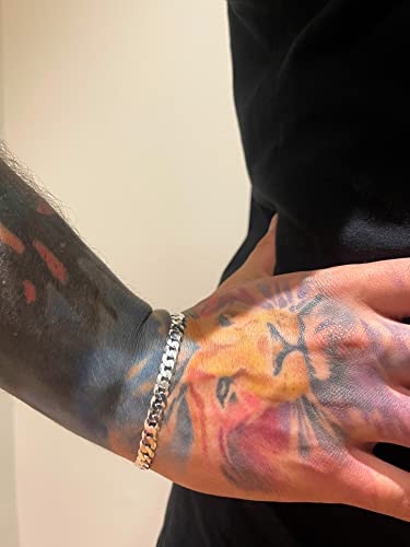 QUADRI - Cuban Link Chain 925 Sterling Silver Made in Italy - Women Men Boys Girls Bracelets - 7mm Diamond-Cut - Gift Box Included (Silver 7.5-19 cm Wide 7mm) - Image 4