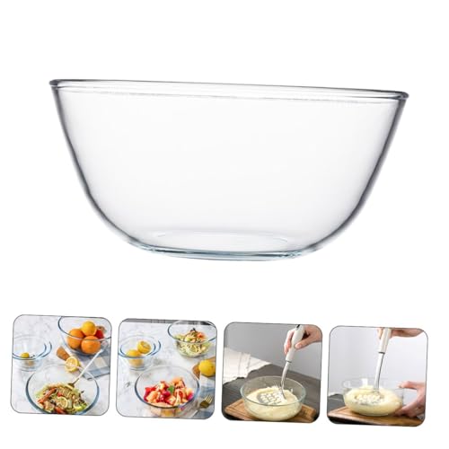 Bol en verre transparent 1600 ML résistant et multifonction