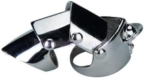 EMO Gothic Goth Steam Punk Armor Armour Knuckle Finger Ring Silver tone