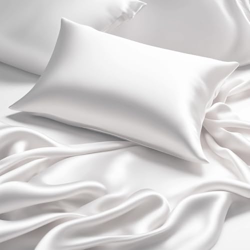 Funda de Almohada Seda Morera de Lujo 100% ORGÁNICA Certificada de 19mm ONIROS Home | Silk Pillowcase | Acompaña Activador de Rizos | Regalos Originales para Mujer (Funda Almohada 70x40)
