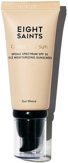 Chase the Sun Broad Spectrum SPF (30) Face Moisturizing Sunscreen, Mineral-Base Sun Protection Daily Face Moisturizer, with Hyaluronic Acid, Squalane, and Vitamin E, 2 Ounces, New Formula