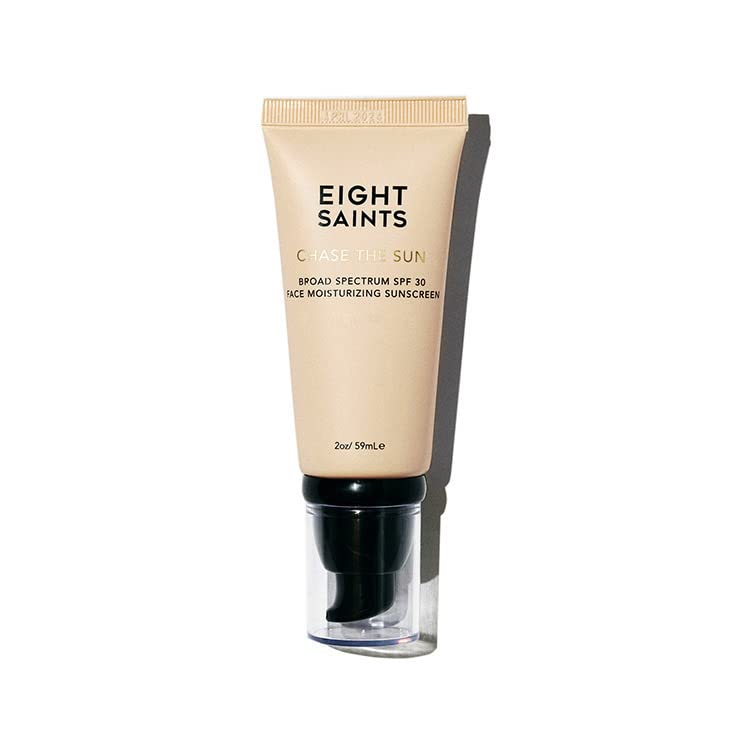 Eight Saints Chase the Sun Broad Spectrum SPF 30 Face Moisturizing Sunscreen Natural and Organic Mineral-Base Sun Protection