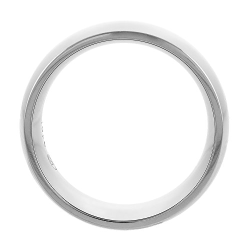 Surgical Stainless Steel Domed 10mm Wedding Band Ring Comfort-Fit High Polish Sizes 5-152