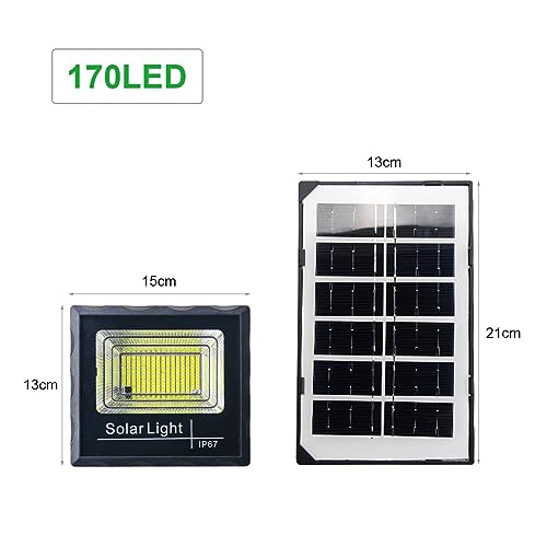 Spot solaire extérieur 170W avec télécommande pour jardin - 7