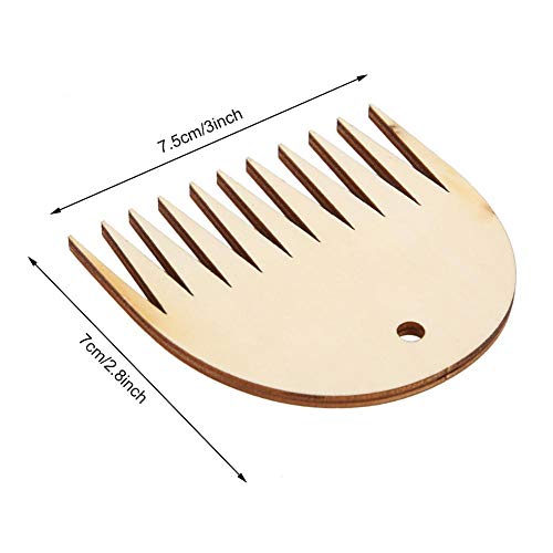 Weaving Comb,11 Teeth Tapestry Weaving Comb Wood Loom Comb Wooden Weaving Comb Tapestry Weaving Loom Comb Tool Diy Braided Accessories #TOP1