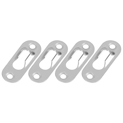 Image of 40 Pieces Single Keyhole Picture Hanger,Metal Keyhole Frame Hangers Keyhole Hanging Fasteners Brackets for Mirror Picture Frame Cabinet
