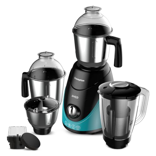 Image of Crompton Ameo 750W 5 Jar Mixer Grinder | Easy to Clean Special Grind and Store Jars | Powertron Motor | Brand Warranty: 2 Years on Motor & 1 Year on Product