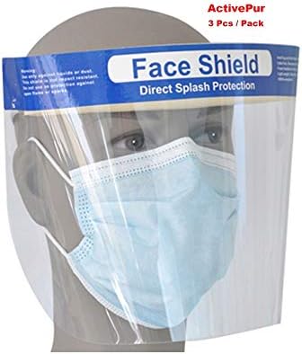 ActivePur 5 Pcs Anti-fog Protective Face Visor, body fluids spray face shield + FREE 1 Pcs protective cover while supply last.