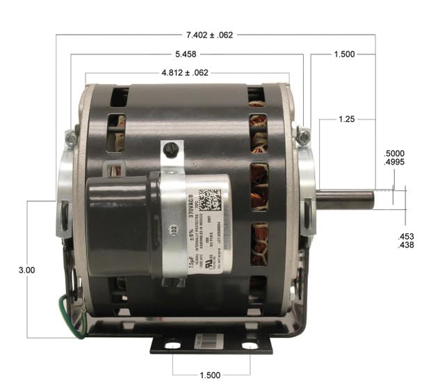 MOT9584 Trane Replacement Motor (X70370241010, 5KCP39MGB434X